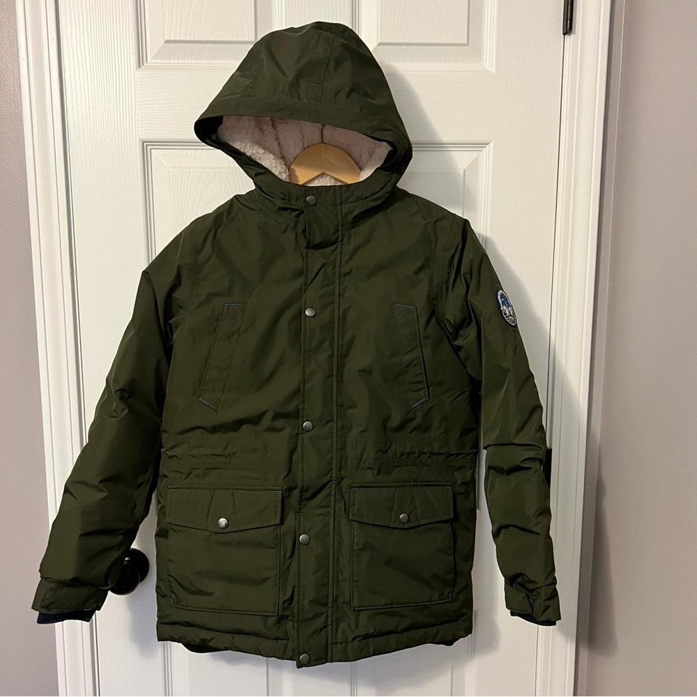 EUC Lands’ End Boys Olive Green Winter Puffer (L 14-16)